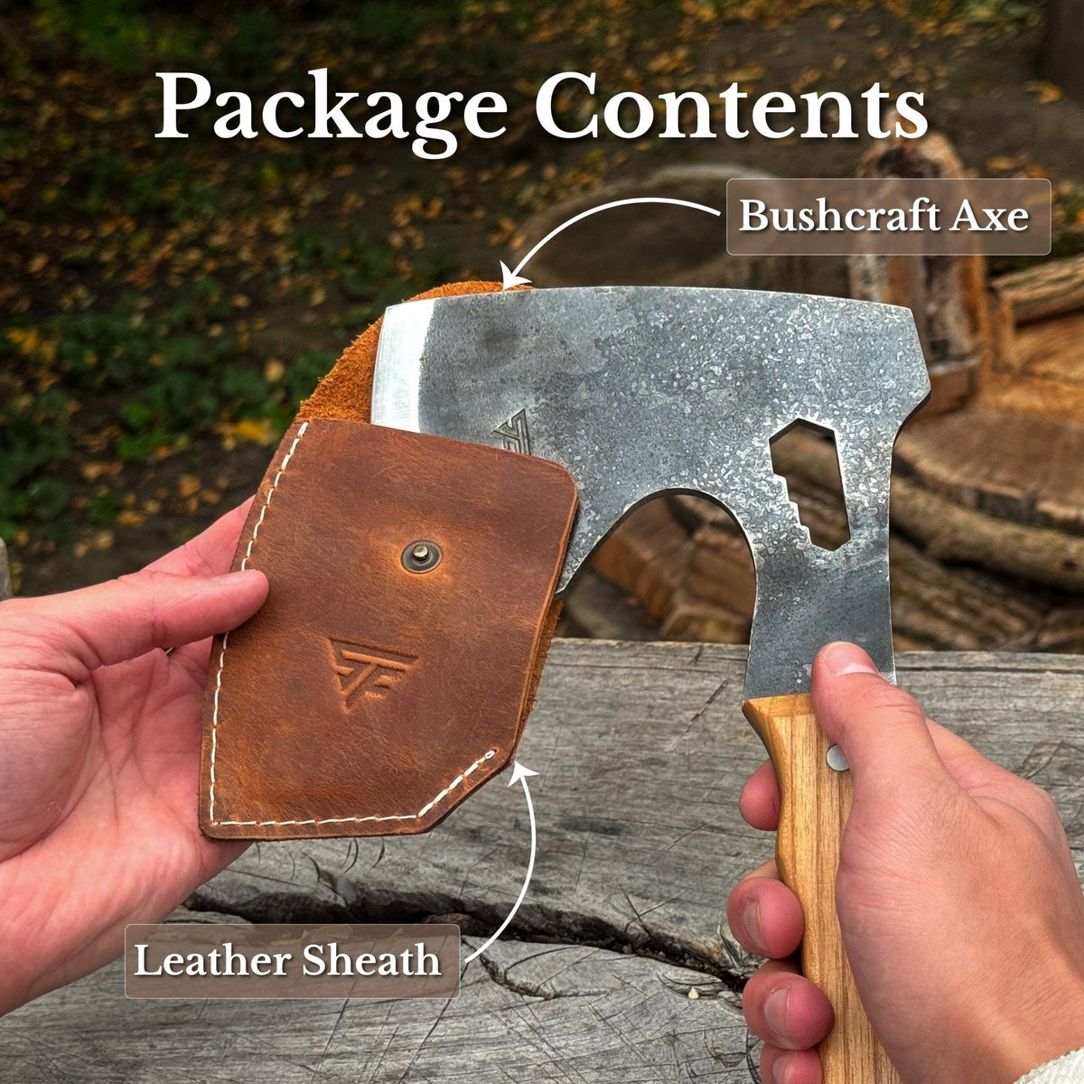 Hand-Forged Camping (Chopping) Axe, 0.6 kg (1.32 Ibs)